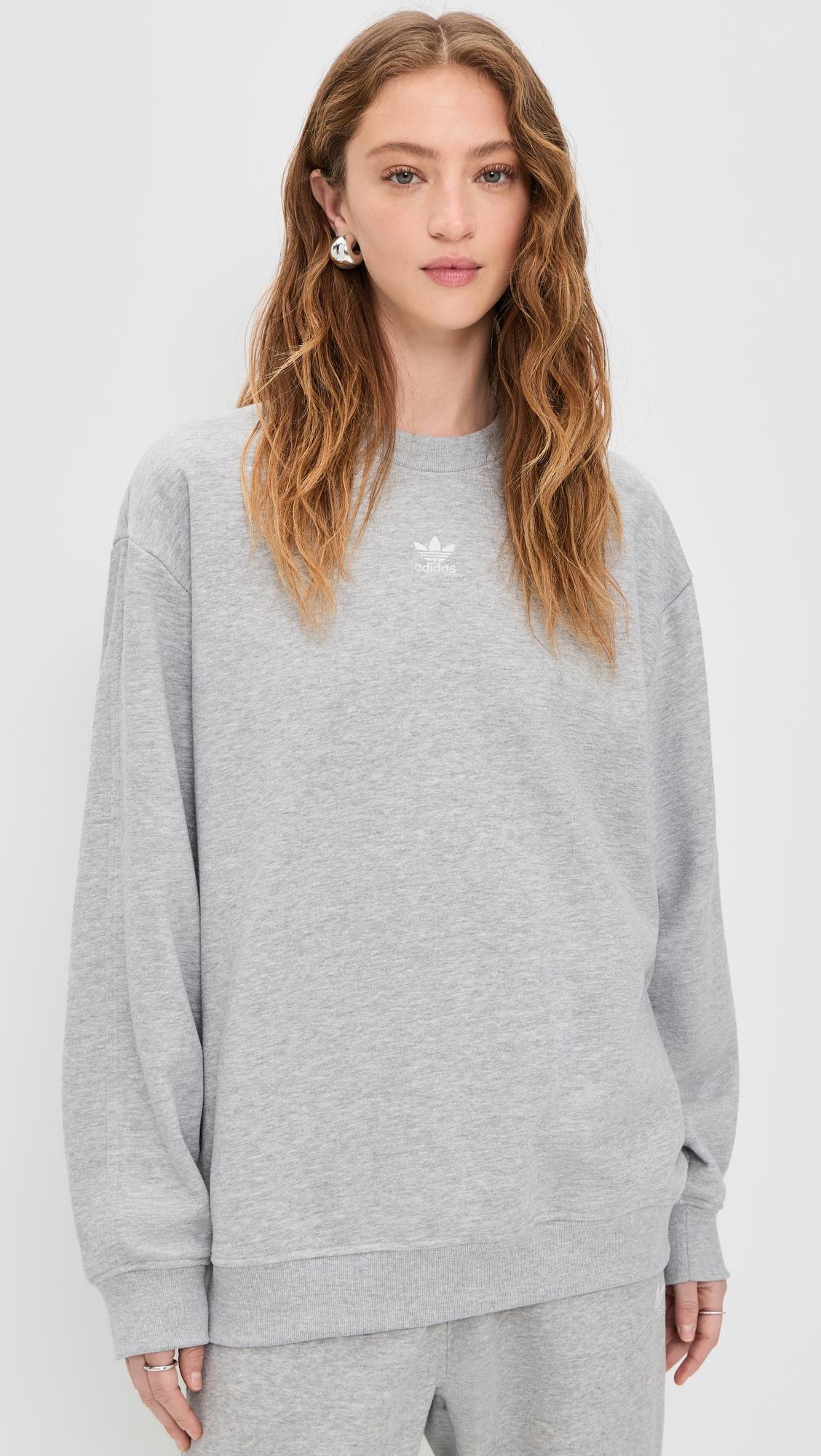 essentials crew long oversized fleece