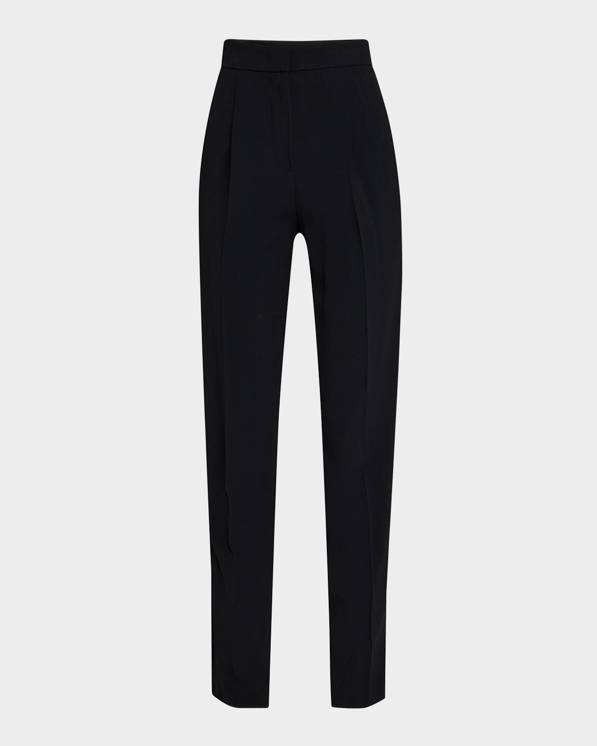 essentials pleated tapered trousers