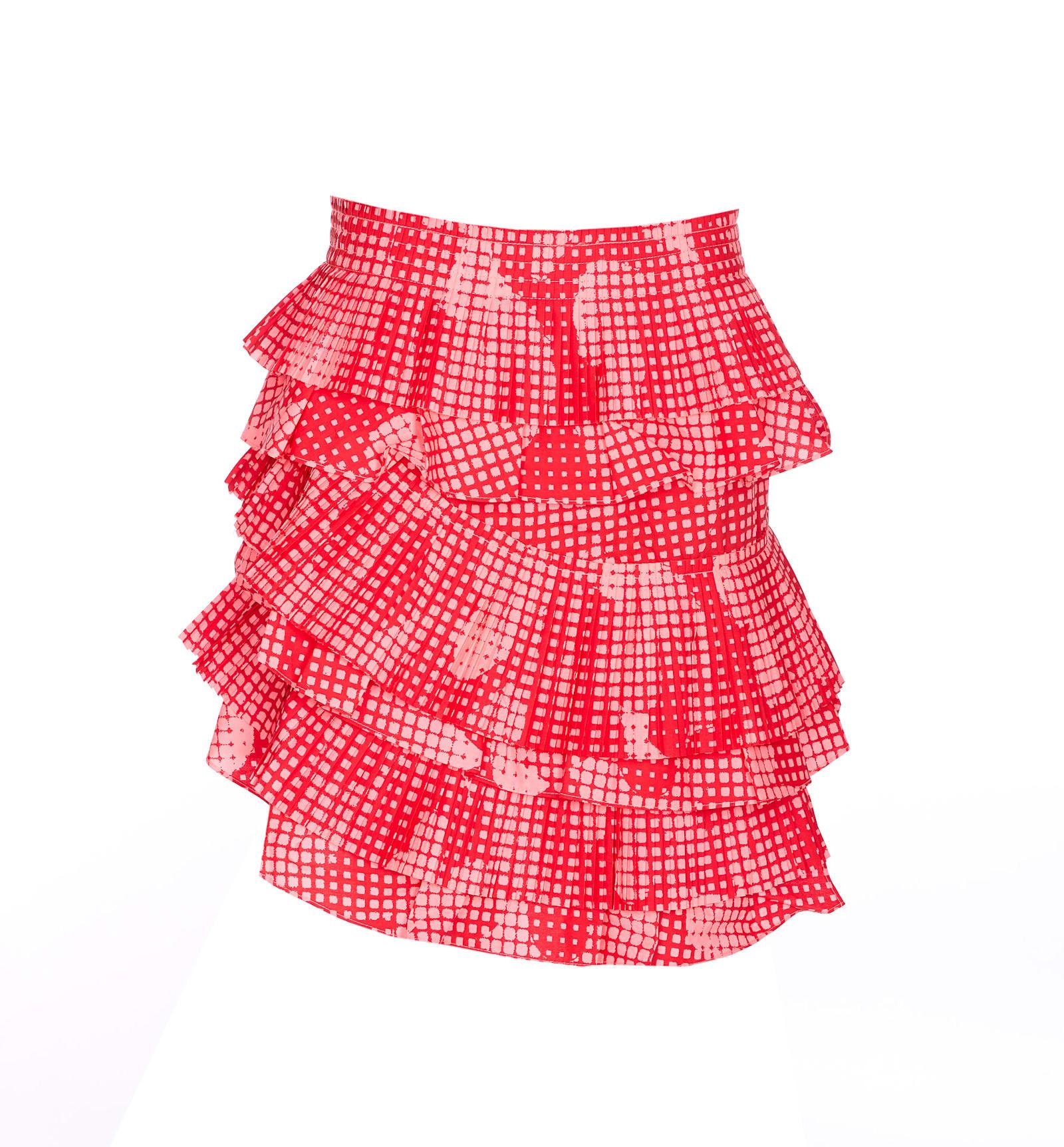 essentiel antwerp hupaul ruffle mini skirt