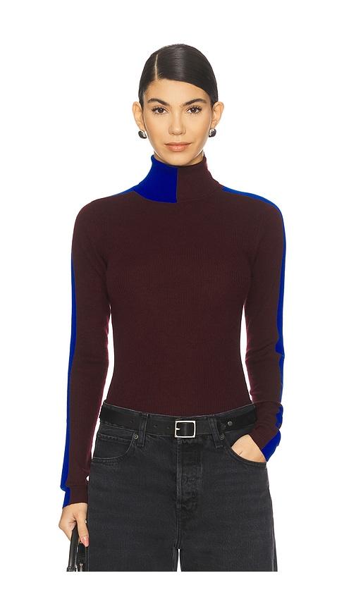 essentiel antwerp iffort sweater in burgundy.