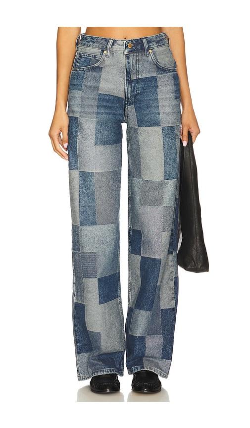 essentiel antwerp ijeans patchwork jeans in blue.
