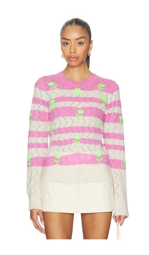 essentiel antwerp jivine knit pullover in pink.