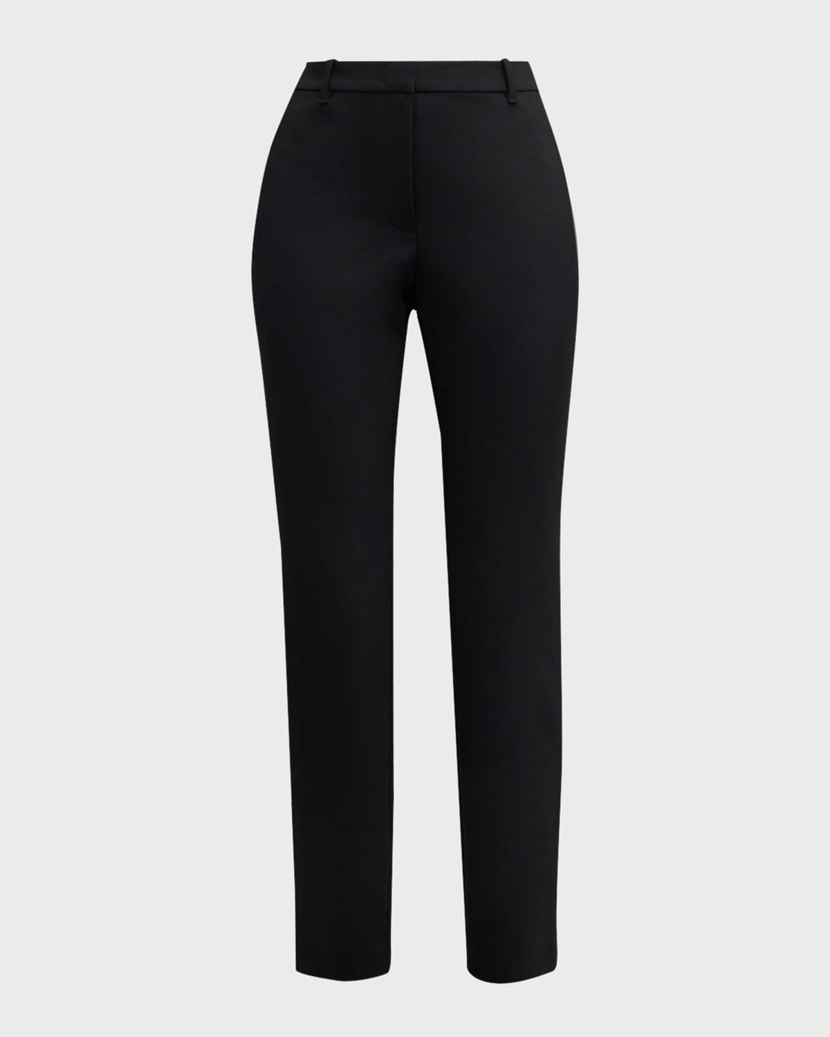 essex mid-rise cropped straight-leg pants