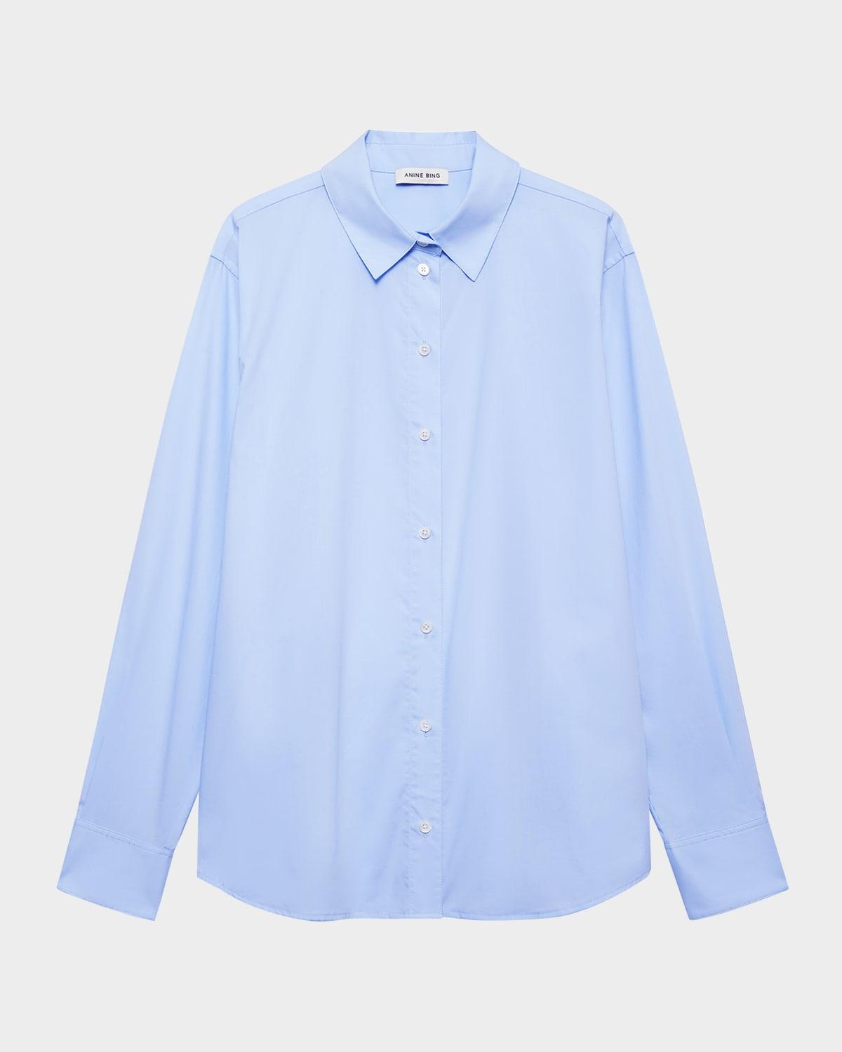 essie classic button-front shirt
