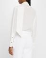 esteban neck-scarf long-sleeve silk top