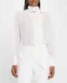 esteban neck-scarf long-sleeve silk top