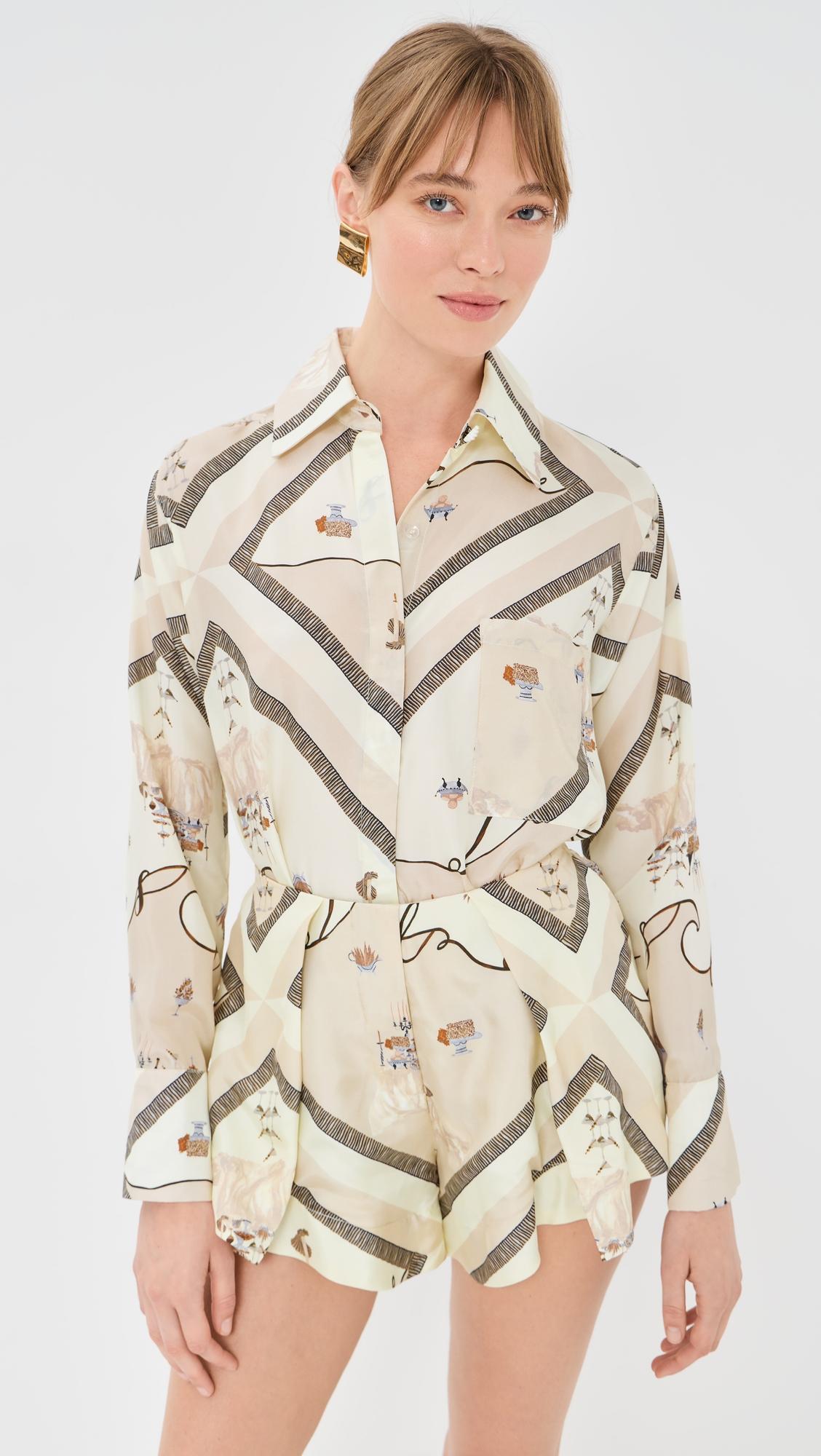 estela silk shirt