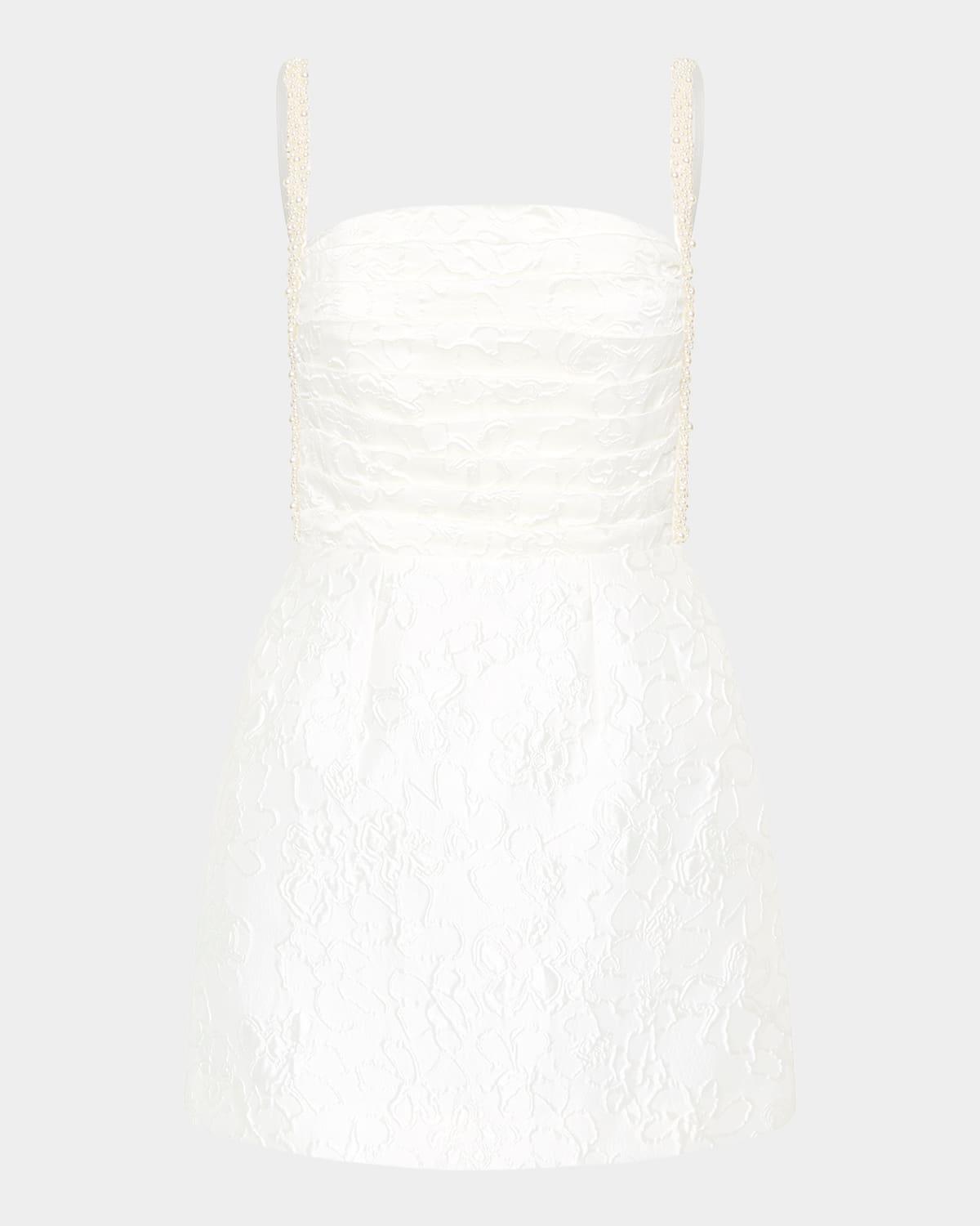 esther mini dress with pearly straps