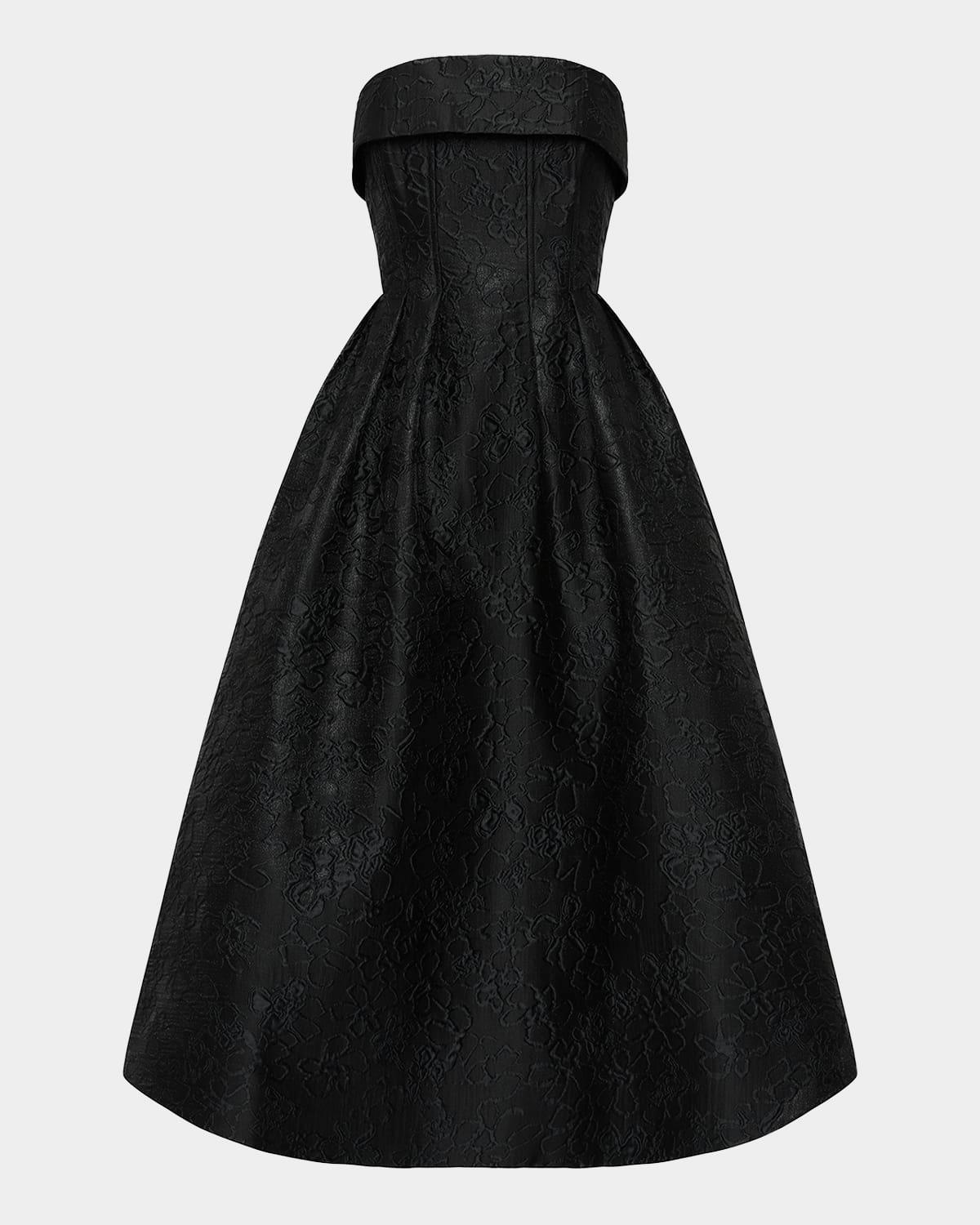 esther strapless midi dress