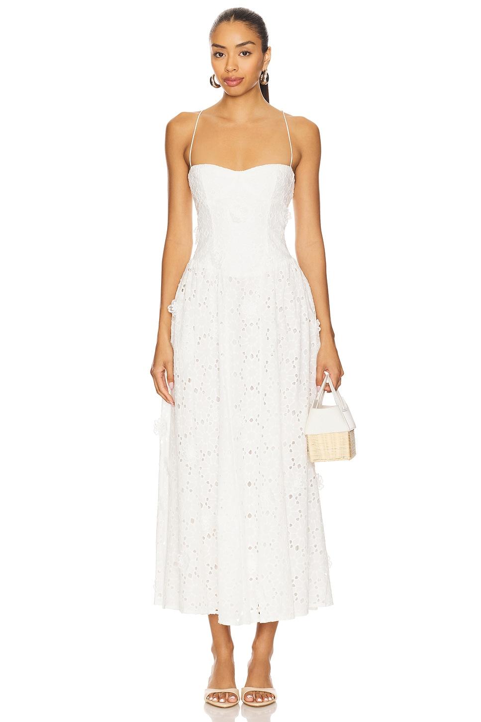 estie broderie maxi dress