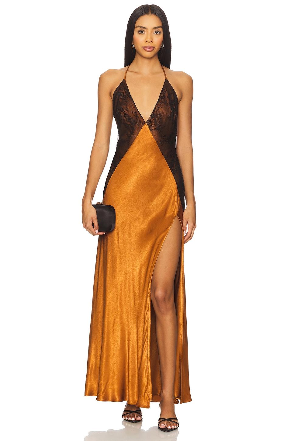 estrella halter maxi dress