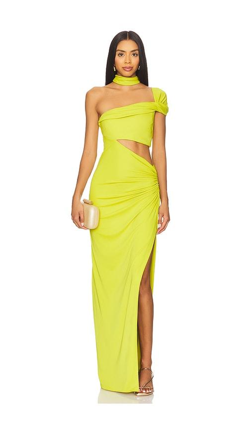 et ochs ara gown in green.