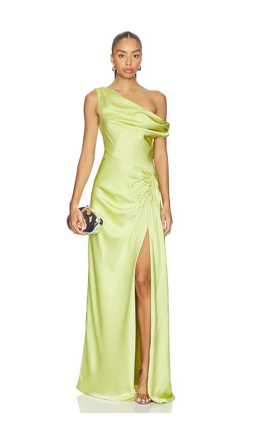 et ochs camilla gown in green.