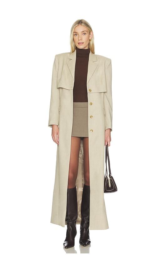 et ochs greer jacket in taupe.