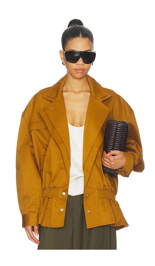 et ochs hiram twill jacket in brown.