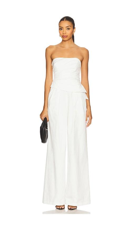 et ochs loren jumpsuit in white.