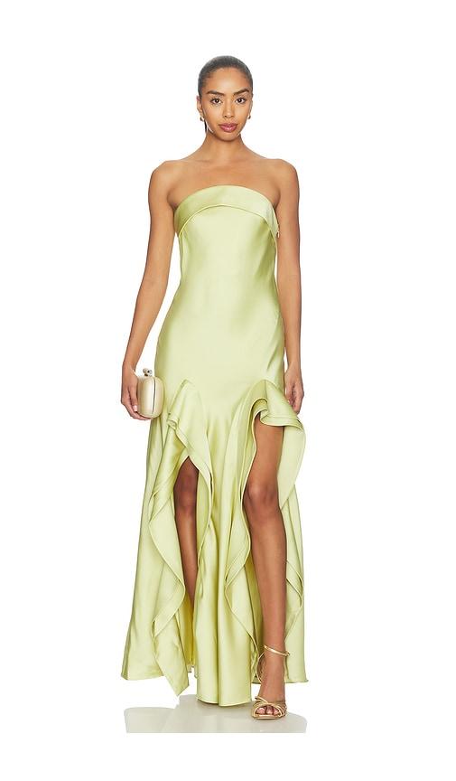 et ochs vernon gown in sage.