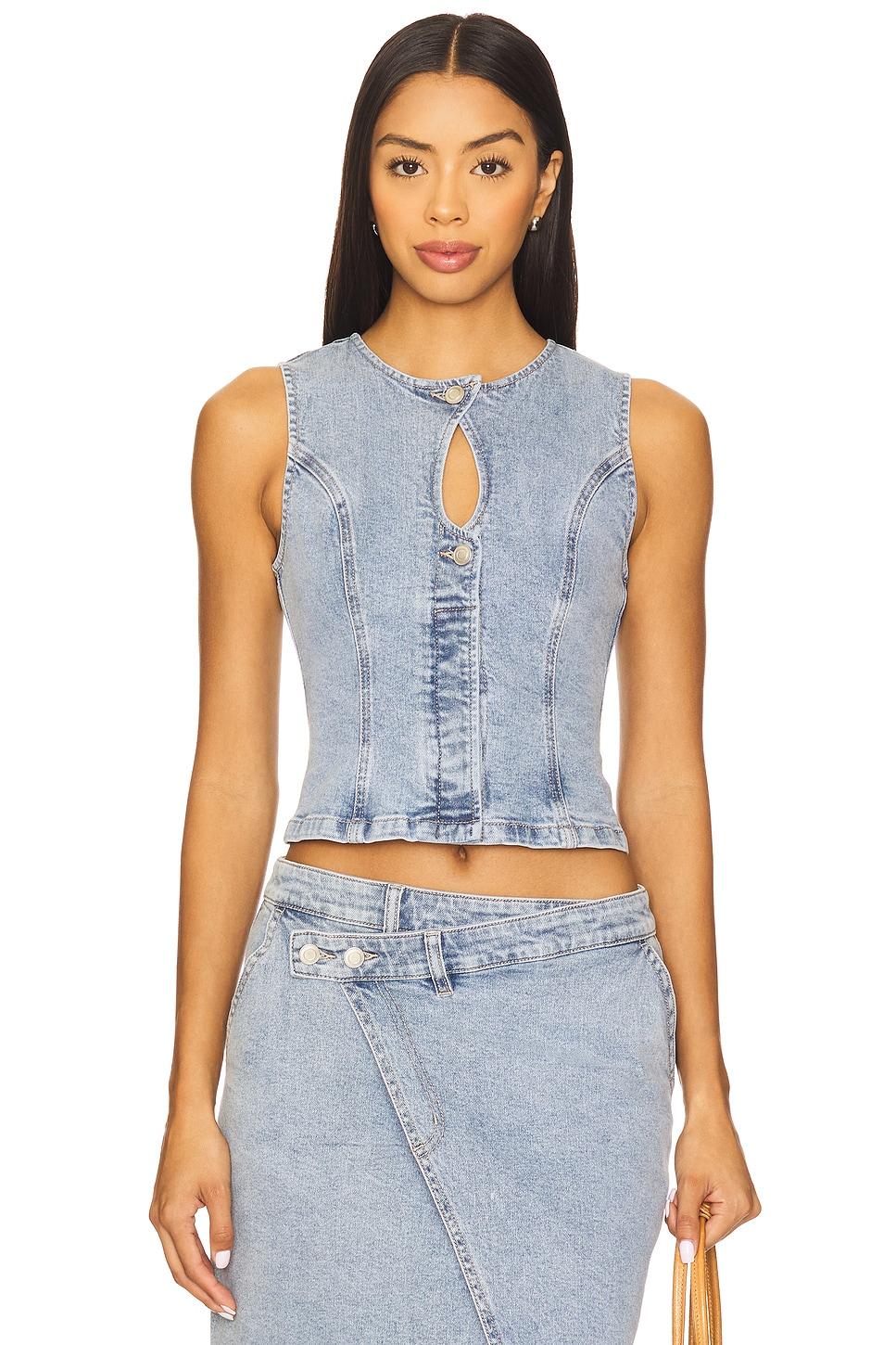 etch denim bodice