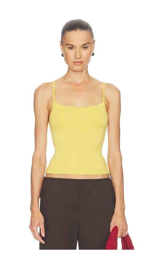 eterne 90's tank top in mustard.