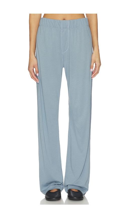 eterne butter rib lounge pant in blue.