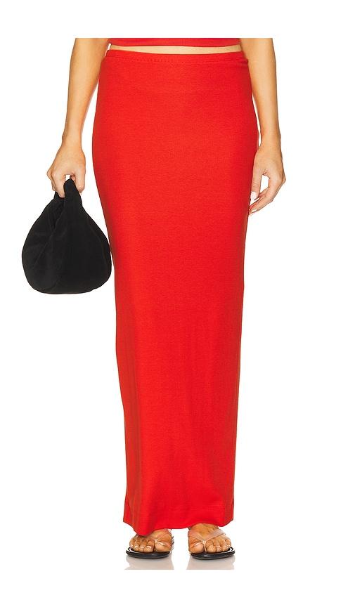 eterne emma skirt in red.