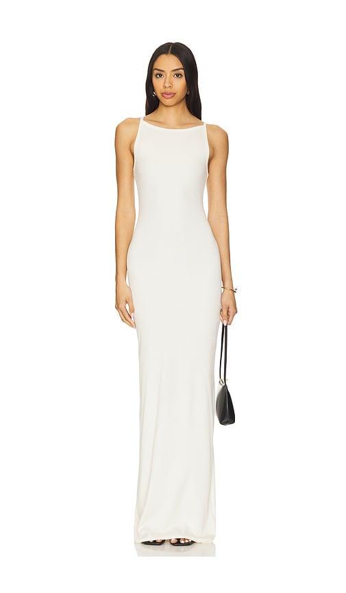 eterne iris maxi dress in cream.