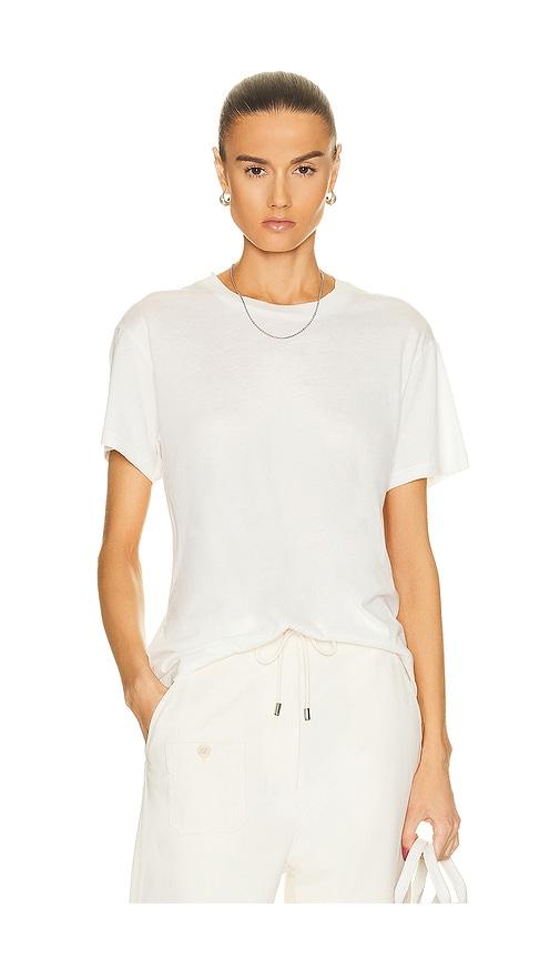 eterne short sleeve boyfriend tee in ivory.