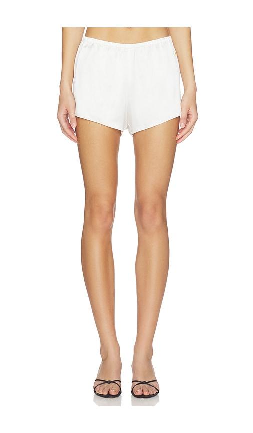 eterne silk lane short in ivory.
