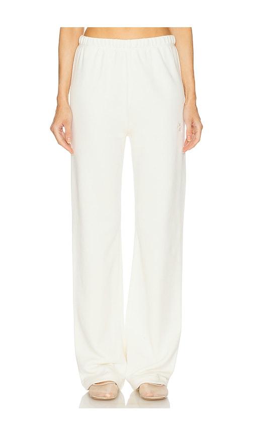 eterne straight leg sweatpant in cream.