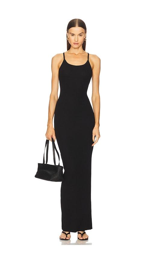 eterne tank maxi dress in black.