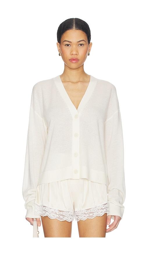 eterne walt cardigan in cream.