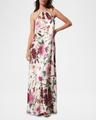 etna floral belted halter maxi dress