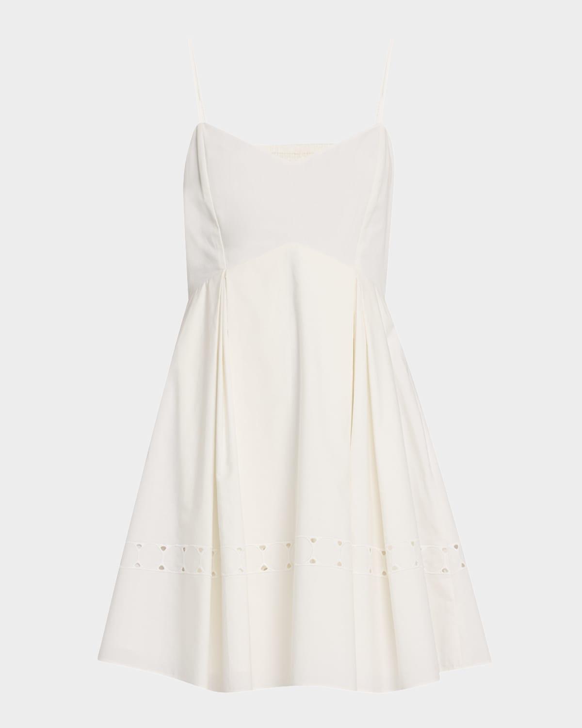 eton eyelet-embroidered poplin mini dress