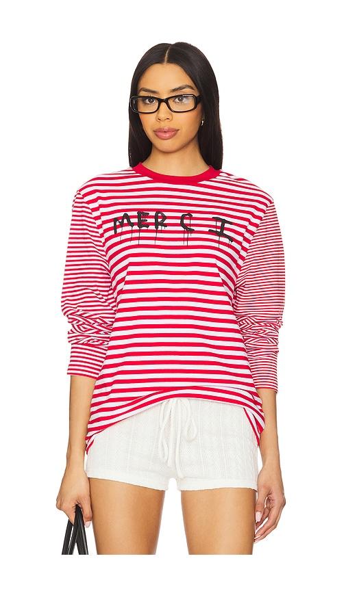 etre cecile merci breton long sleeve tshirt in red.