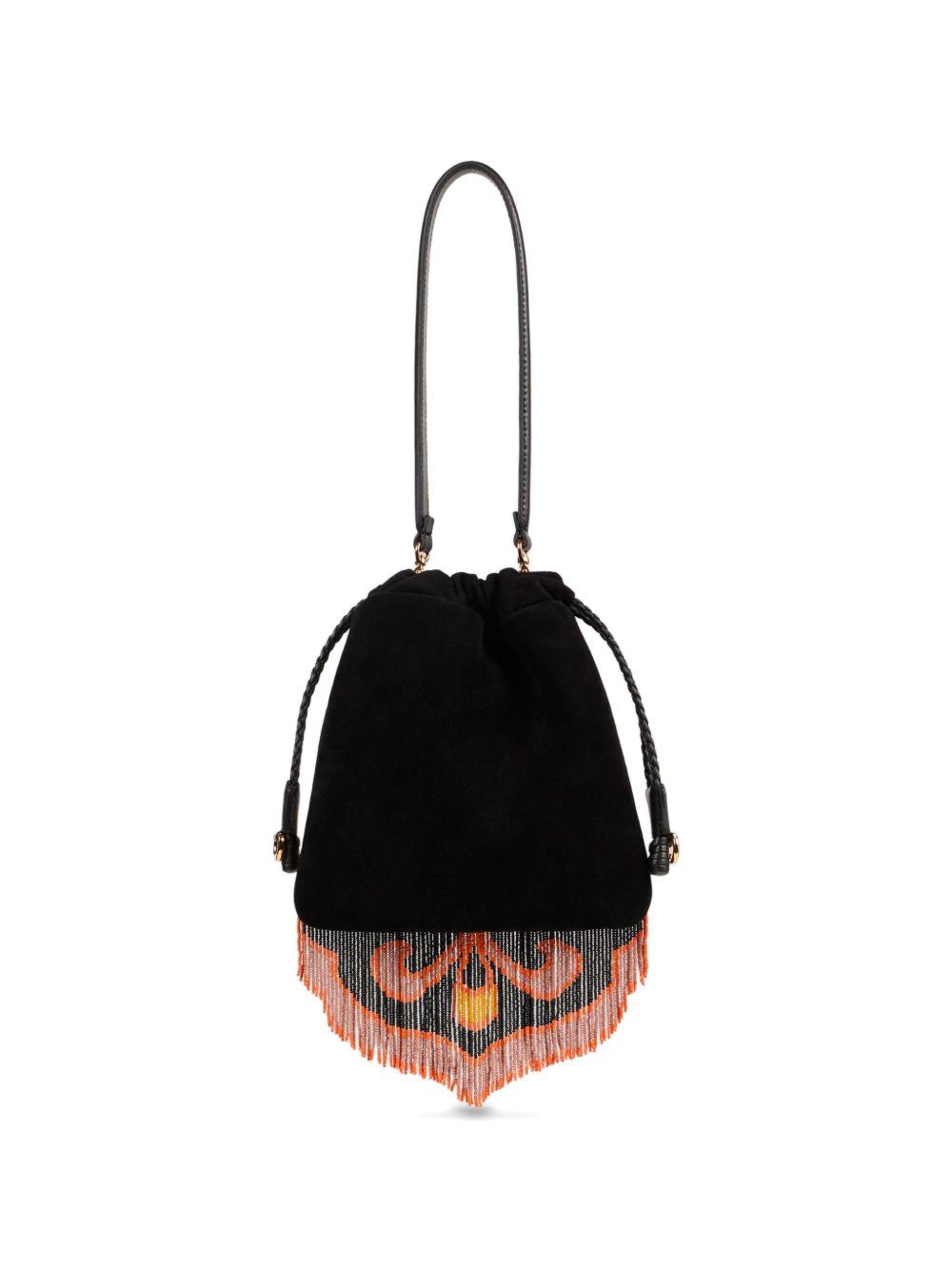 etro bags black calf suede - women