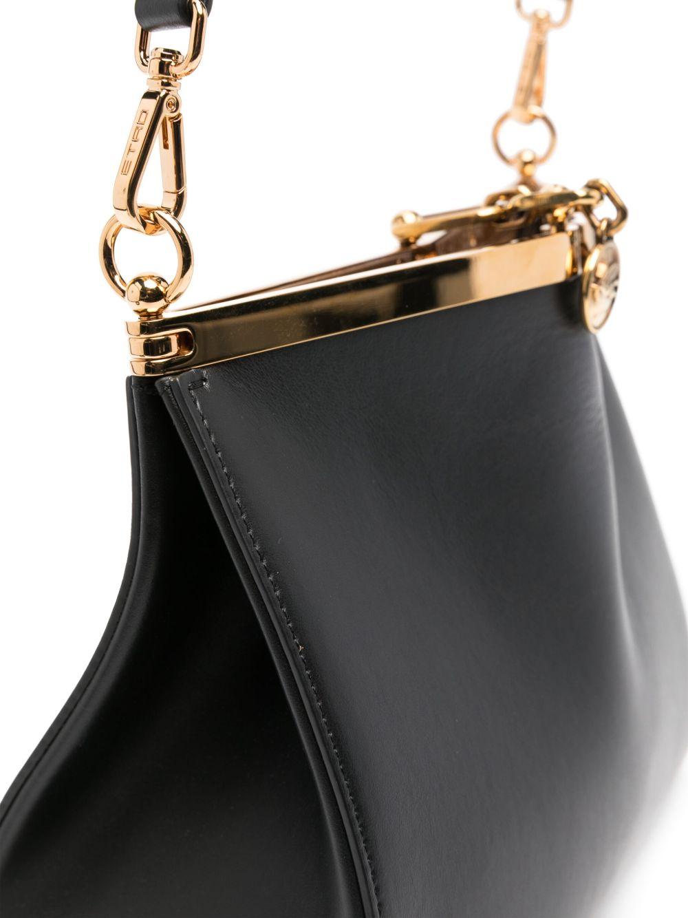 etro bags black leather - women