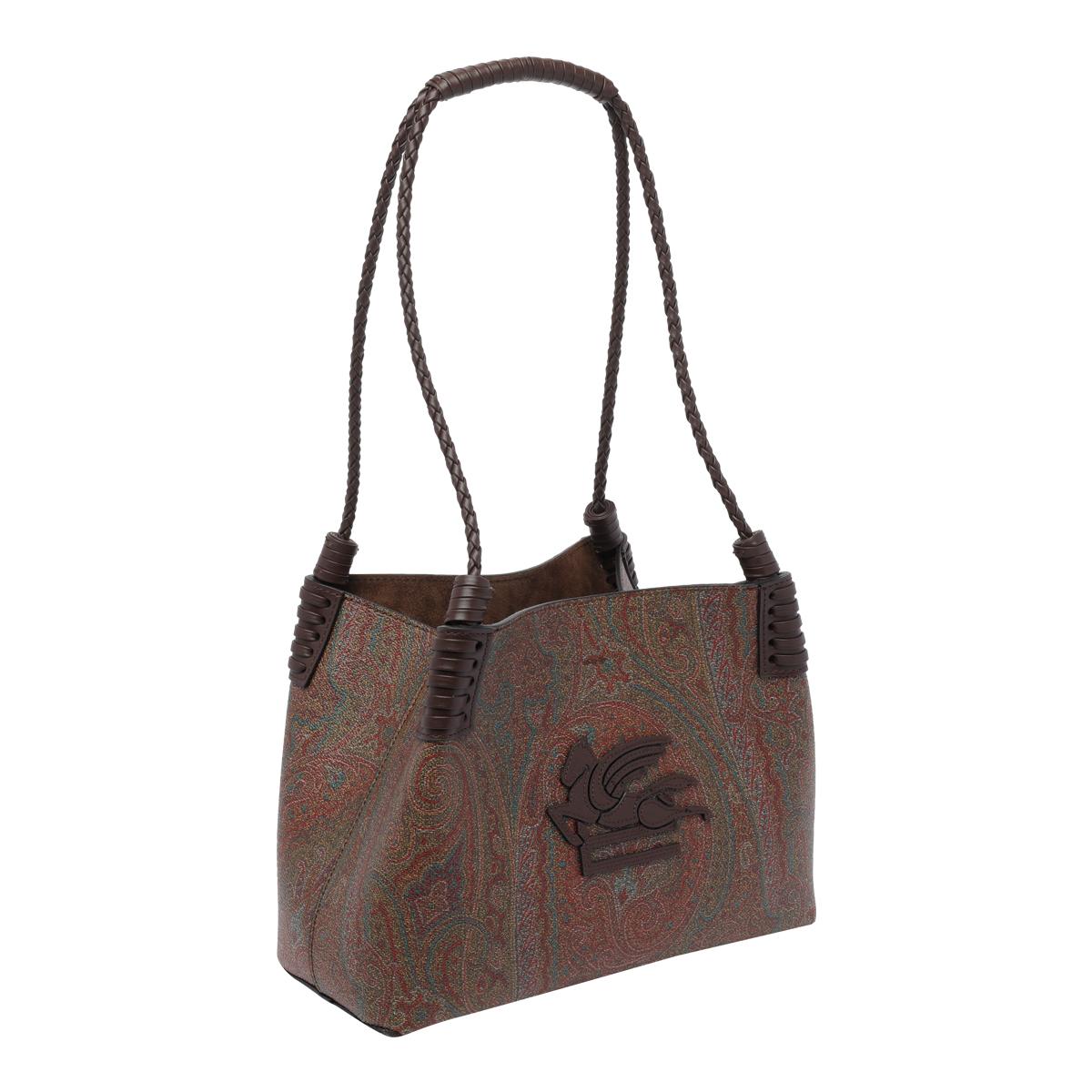 etro bags brown cotton polyester - women