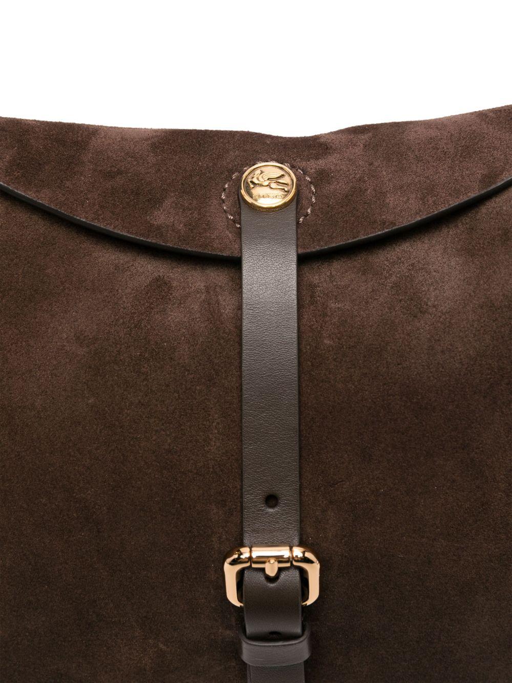 etro bags brown suede/leather - women