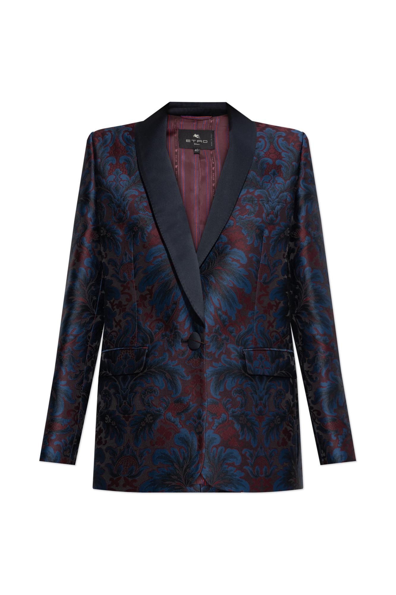 etro blazer with decorative pattern