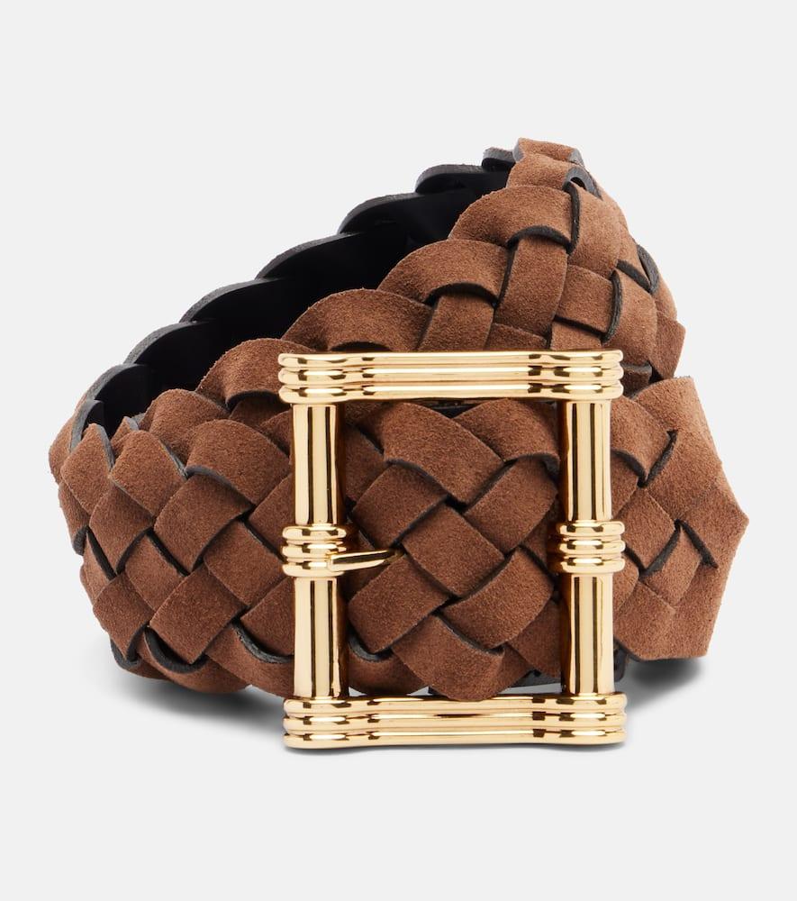 etro braided reversible suede belt