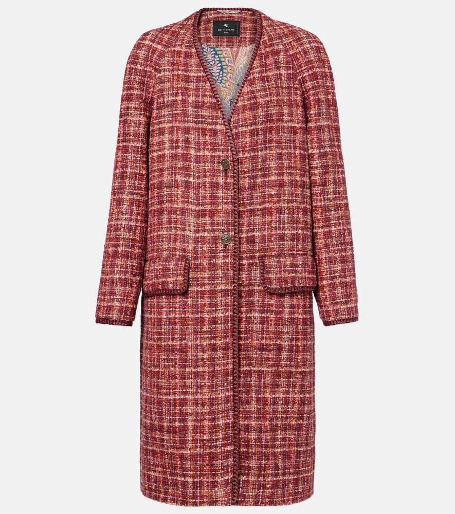 etro checked cotton and wool