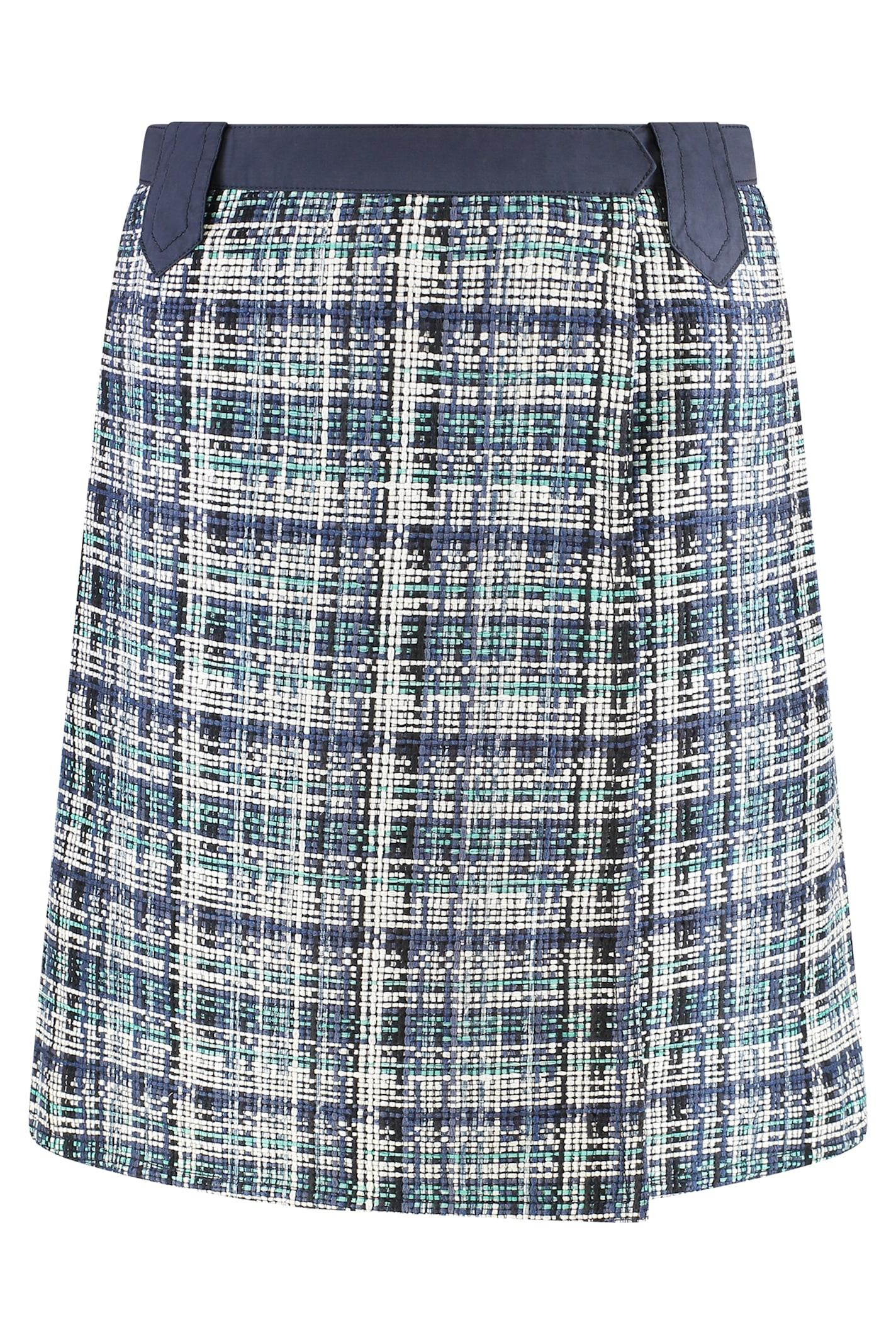 etro cotton blend wrap skirt