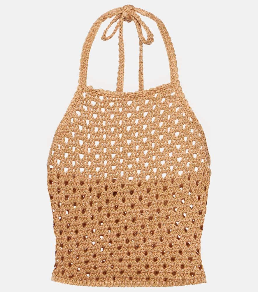 etro crochet cotton top