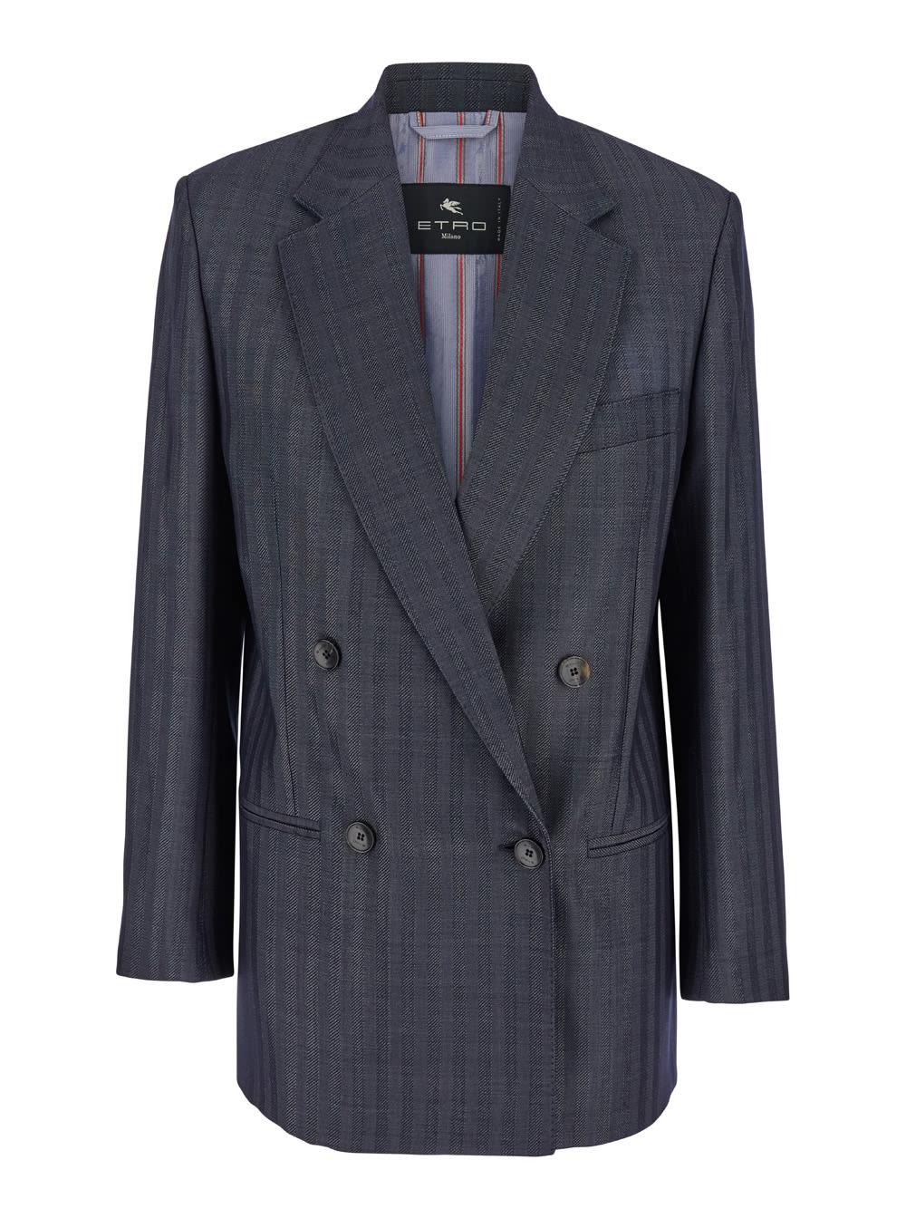 etro double breasted blazer