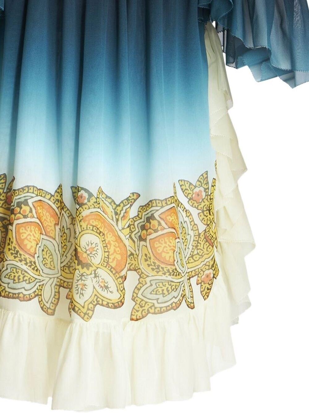 etro dresses blue silk - women