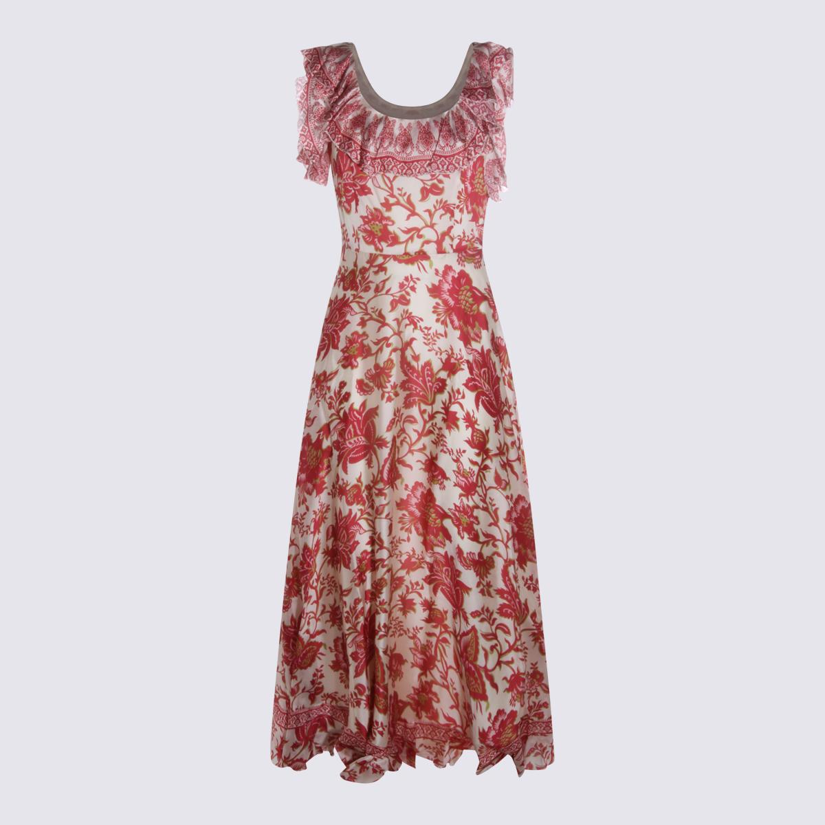 etro dresses fucsia/white _si - women