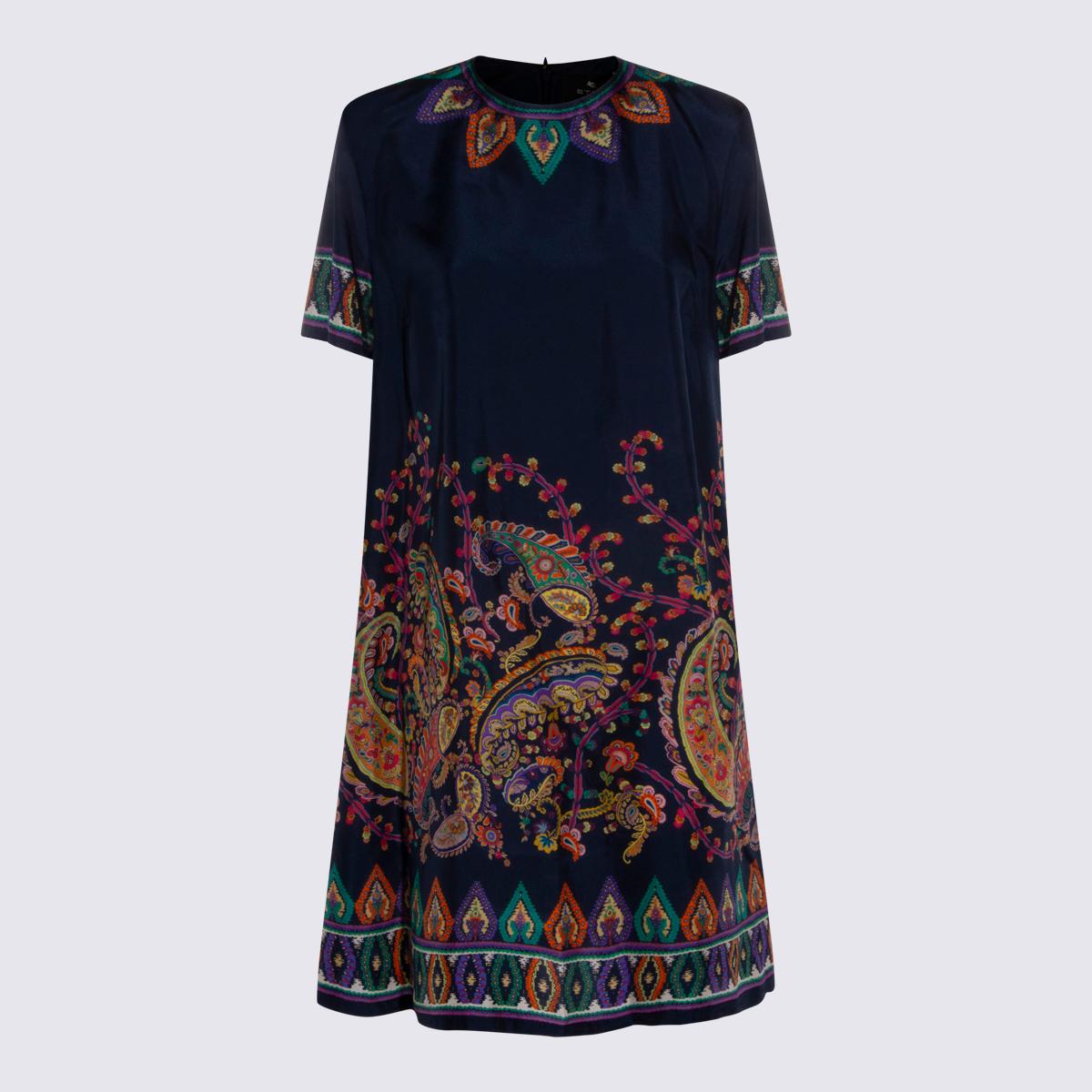 etro dresses navy/multi _si - women
