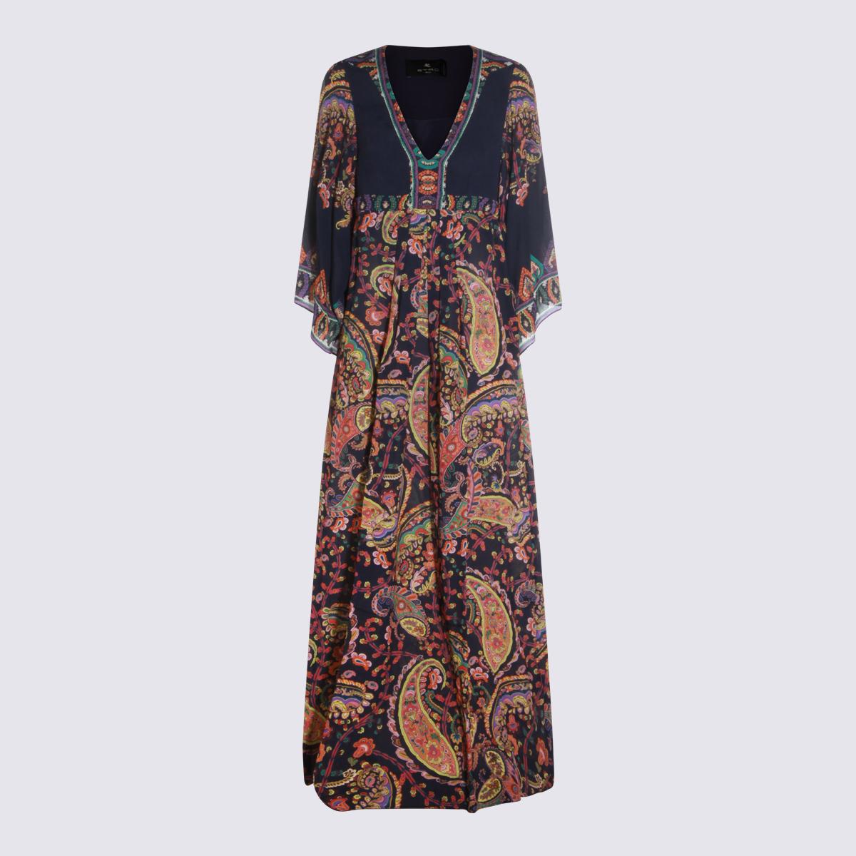 etro dresses navy/multi _vi - women