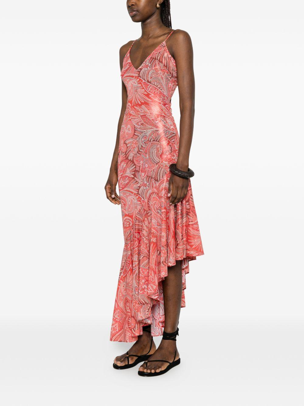 etro dresses orange polyamide - women