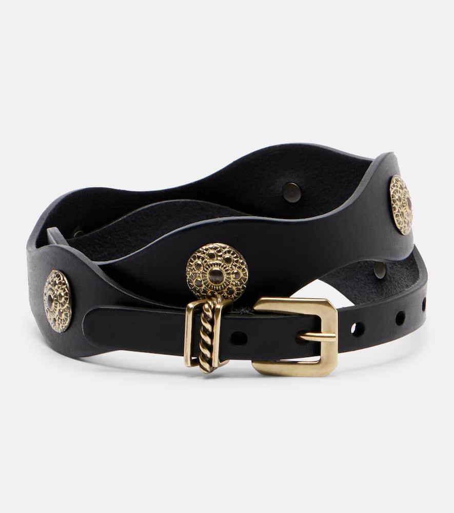 etro embellished leather belt